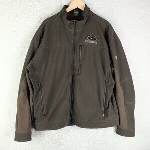 Kuhl Jacket Mens Xxl 2Xl Olive Green Soft Shell Fleece Lined Full Zip Outdoor